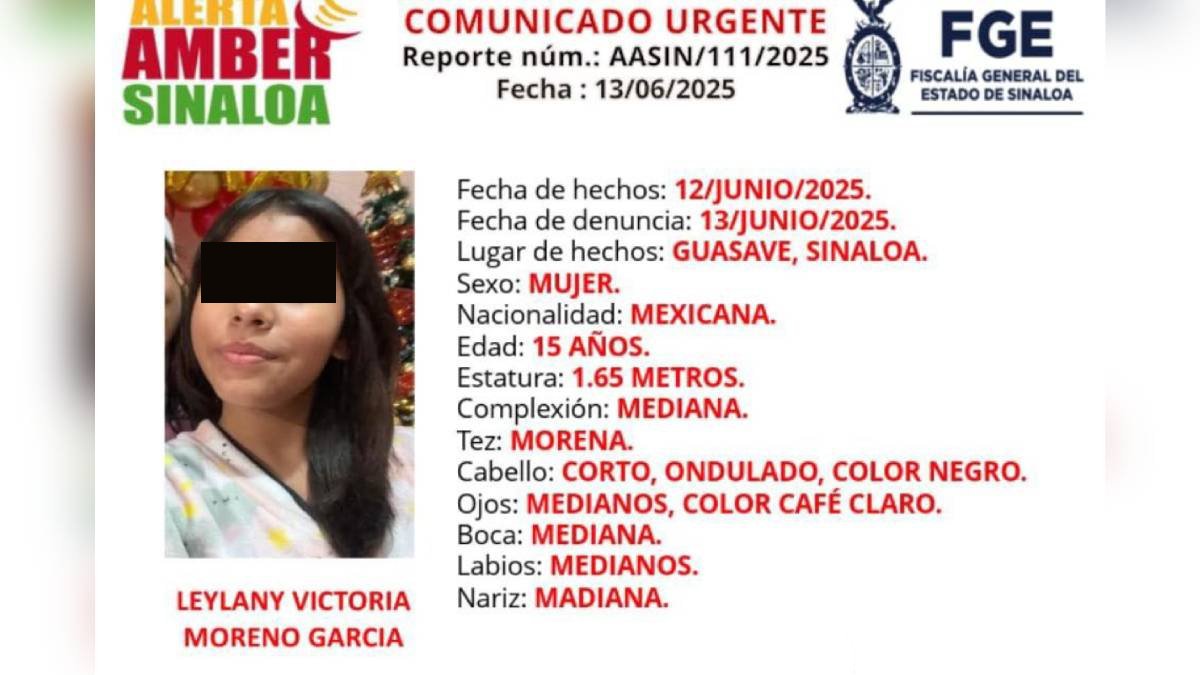 Alerta Amber Leylany Victoria Moreno García