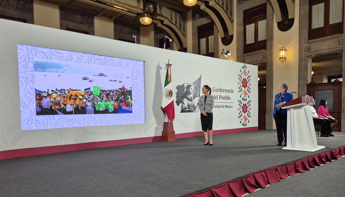 Alicia Bárcena y Claudia Sheinbaum en conferencia 'mañanera'