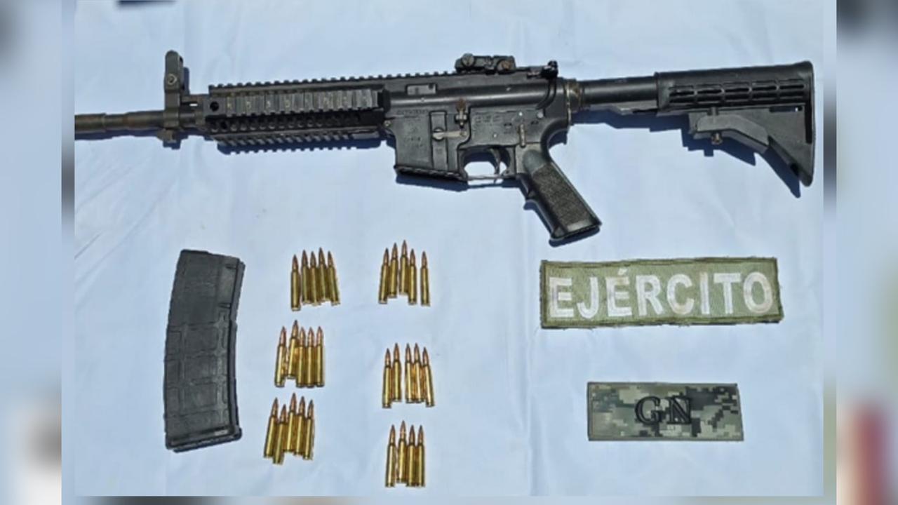 En la zona rural de Culiacán, aseguran un arma larga y municiones