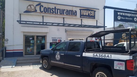 Se roban casi 50 mil pesos de un negocio de materiales en Estación Bamoa, Guasave