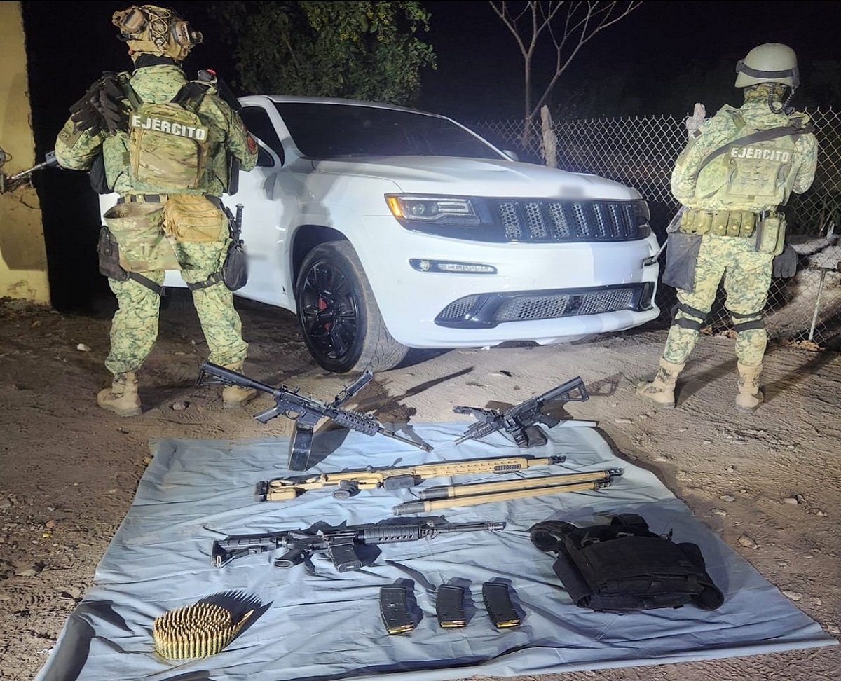 ¡Había un Barrett! En Tacuichamona, Ejército localiza un vehículo con armas largas y cartuchos