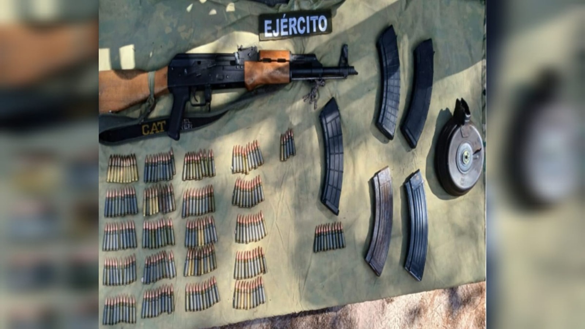 Aseguran armas, cargadores y municiones en la sierra de Concordia