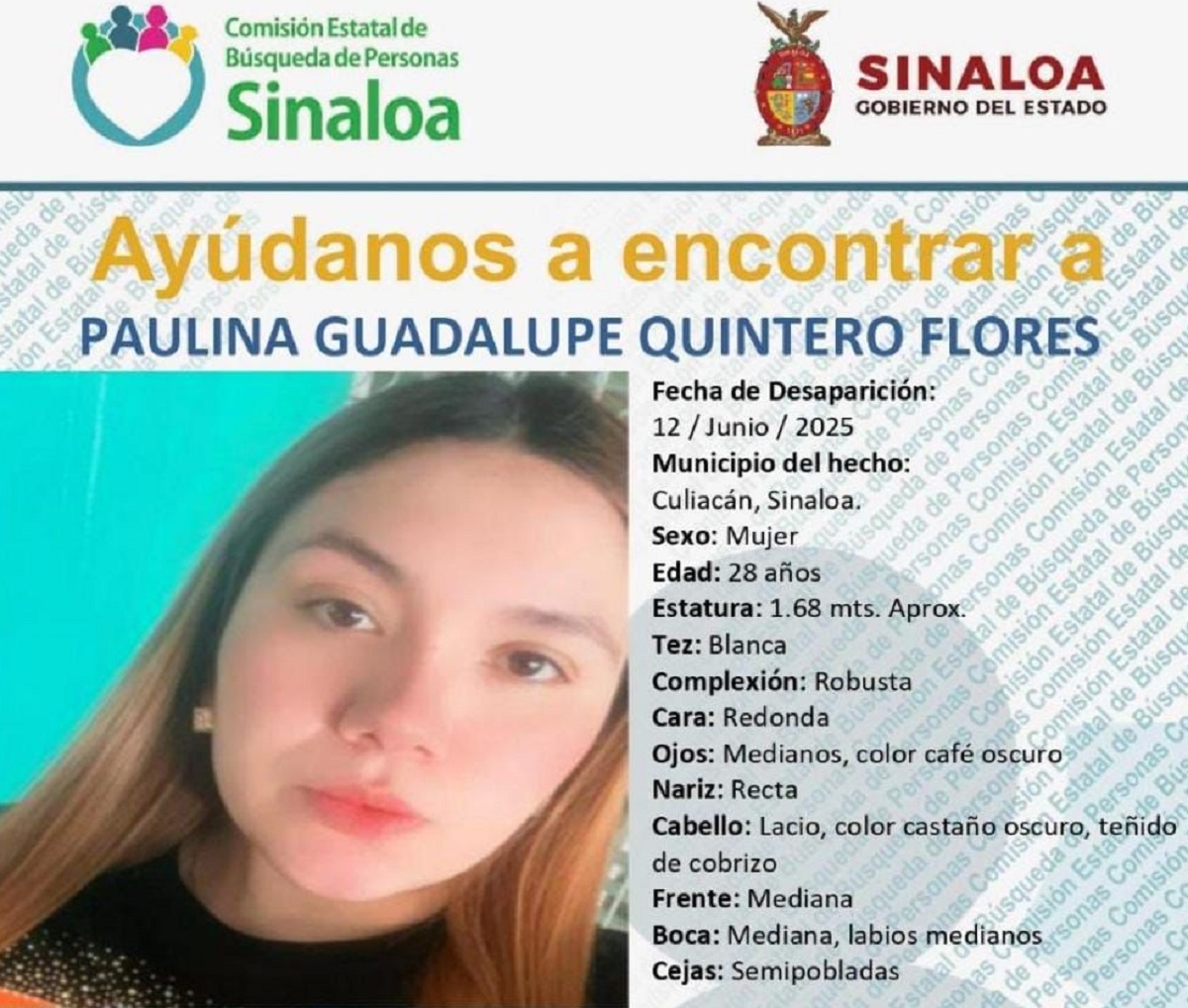 Familiares buscan a Paulina; mujer privada de la libertad esta mañana en Providencia, en Culiacán