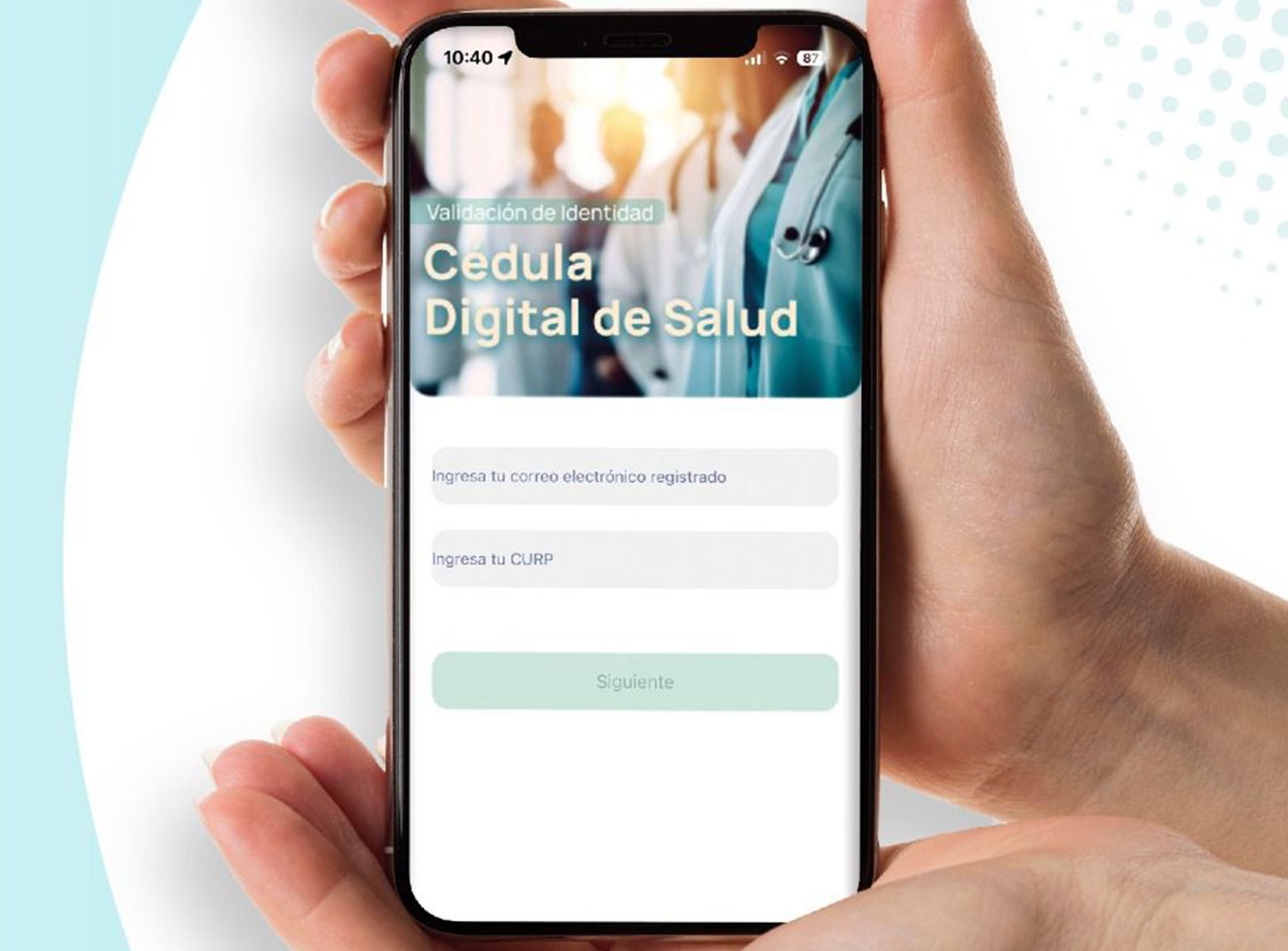 Cedula digital de salud del IMSS en un celular