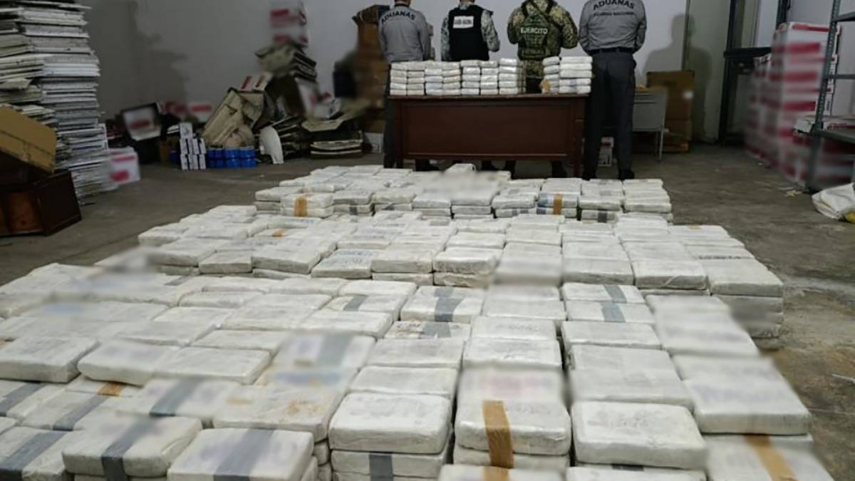 Aseguran más de una tonelada de cocaína en Chiapas