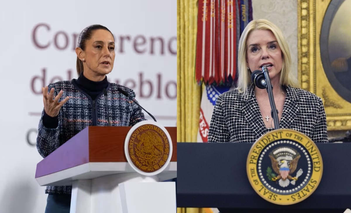 Claudia Sheinbaum (izquierda) Pam Bondi (derecha)
