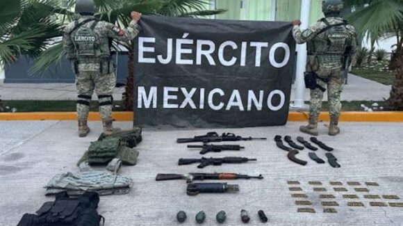 Ejército y Semar aseguran arsenal en distintos operativos en Elota, Sinaloa