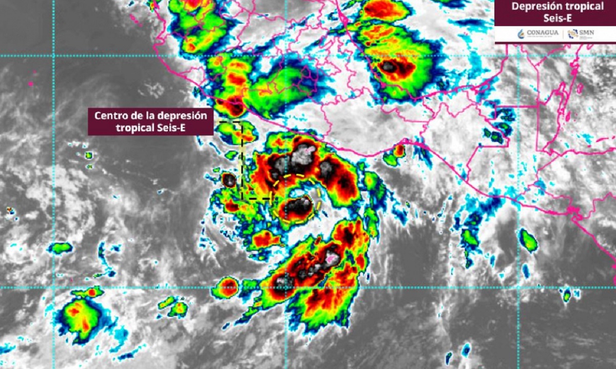 Se forma la Depresión Tropical Seis-E en el Pacífico; esta es su trayectoria