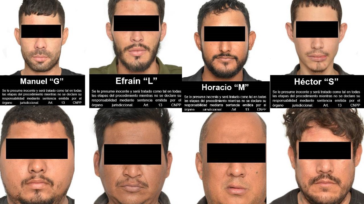 FGR logra vinculación a proceso de ocho presuntos criminales detenidos con arsenal y vehículos blindados en Angostura