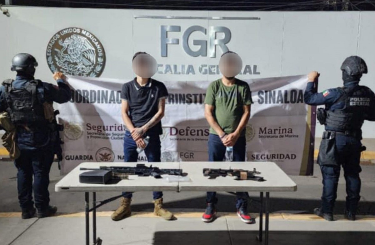 Detienen a dos hombres armados en hotel de Navolato