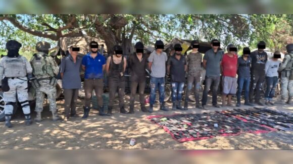 Detienen a 12 personas en Elota durante operativo conjunto; aseguran armas, explosivos y vehículos