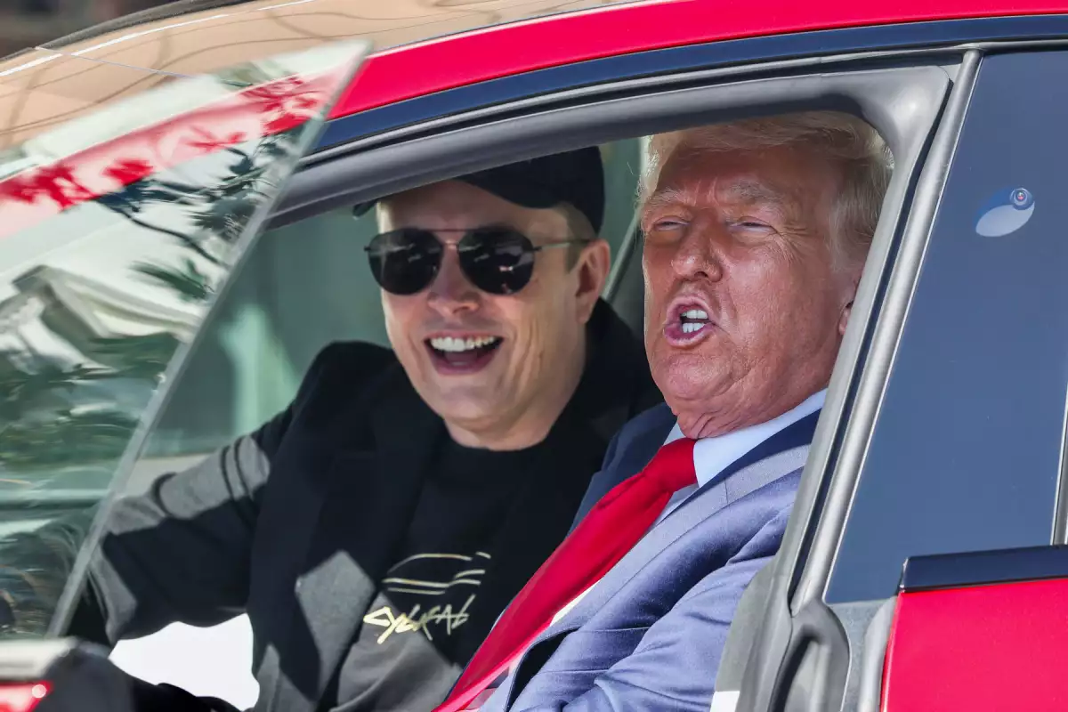 Donald Trump y Elon Musk en un Tesla