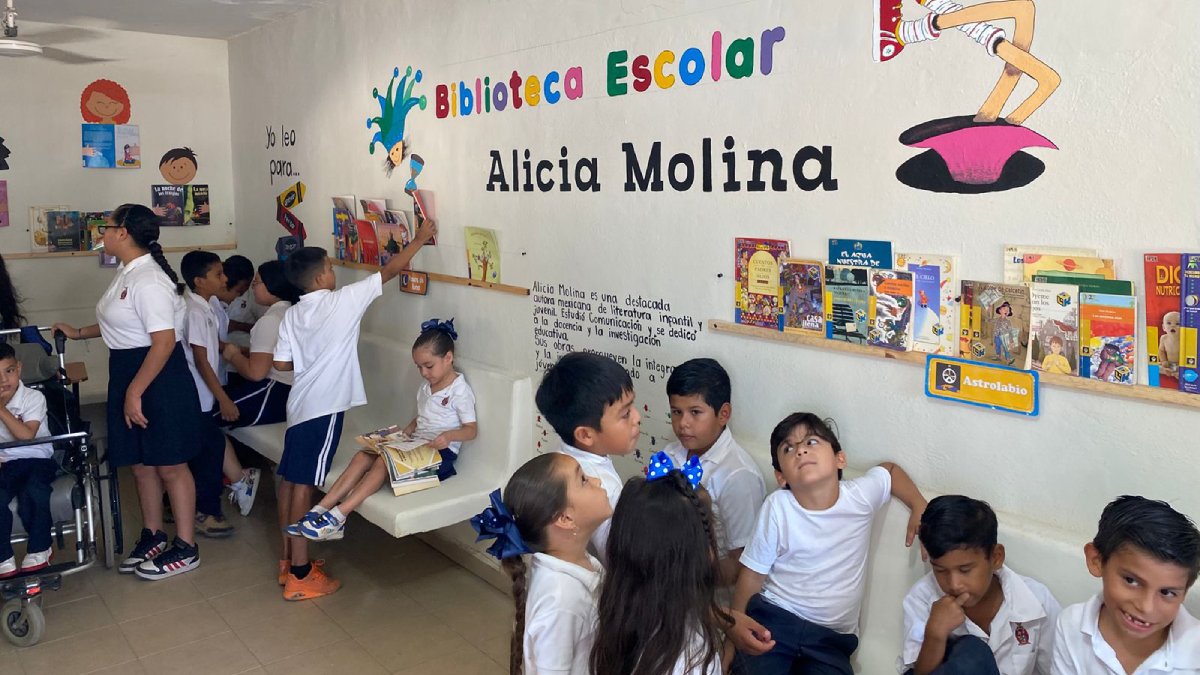 Primaria José Cayetano de Mazatlán inaugura su biblioteca Alicia Molina