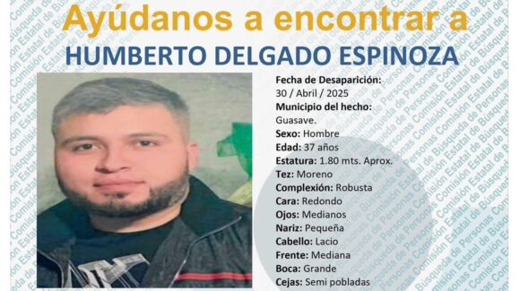 Humberto desapareció desde el 30 de abril en Guasave, activan ficha de búsqueda