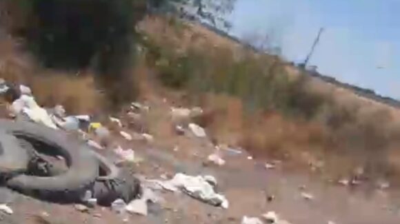 Habitantes de El Burrión, Guasave, denuncian tiradero de basura en la salida sur