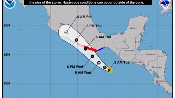 Erick, el primer huracán que tocará tierra en México este 2025 y lo hará en cat. 2; impactará estos estados