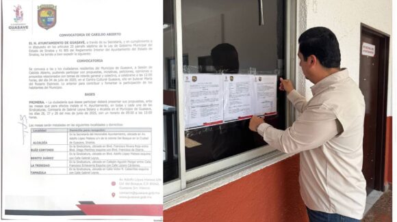 ¿Quieres participar? Publican convocatoria para Cabildo Abierto del 4 de julio, en Guasave