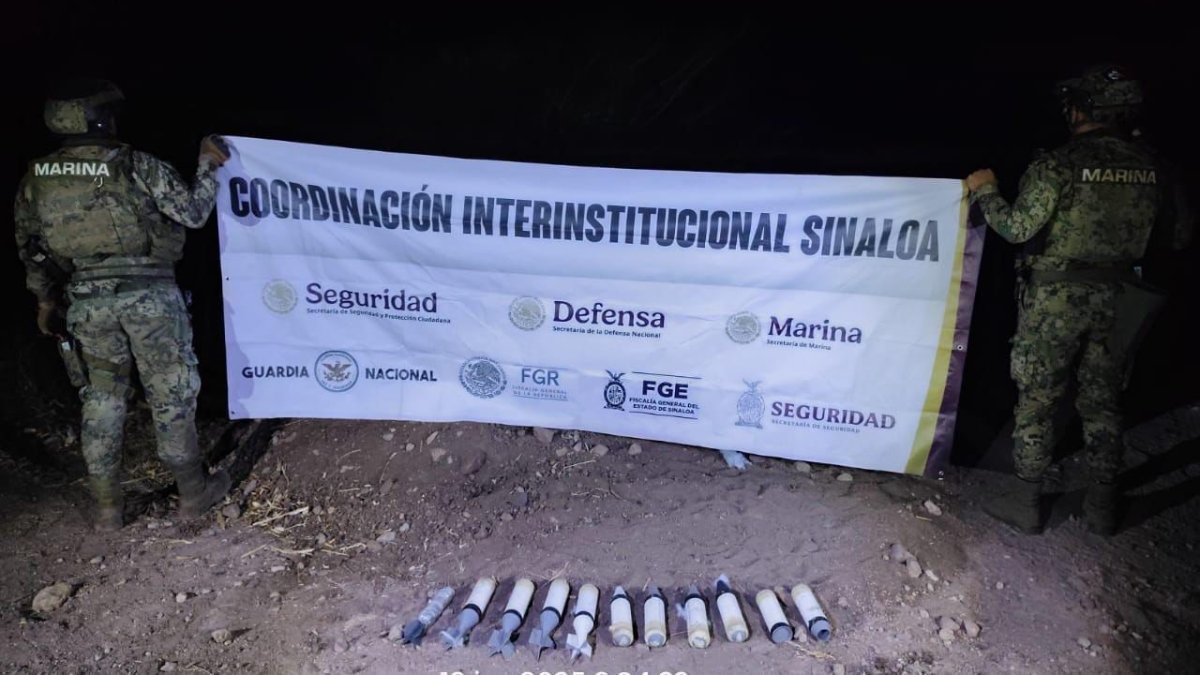 Marina asegura y desactiva 11 artefactos explosivos en El Tigre, Navolato
