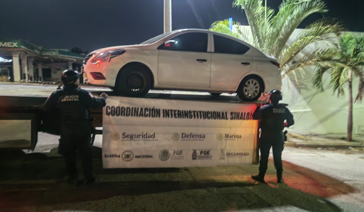 Recuperan Versa que acaba de ser robado en Culiacán