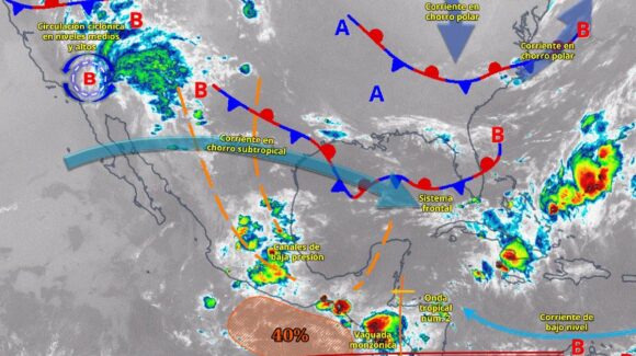 ¡Otra tormenta! Para el fin de semana se espera la formación de una nueva depresión tropical en el Pacífico