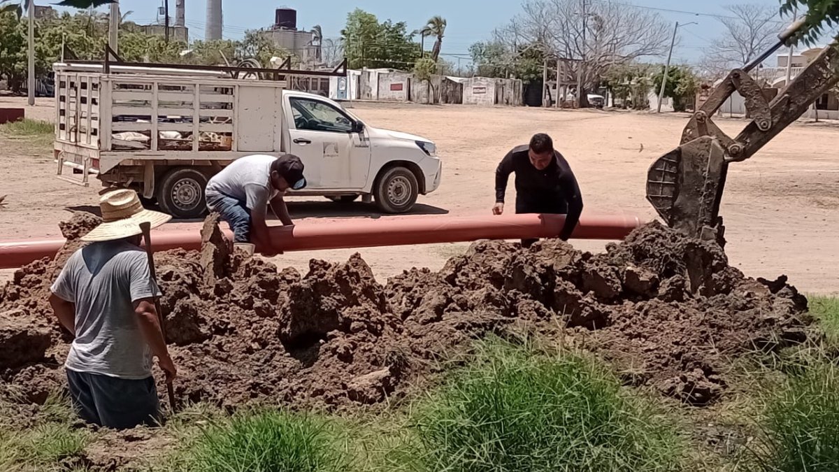 Rehabilita Jumapam red sanitaria en Mármol de Salcido