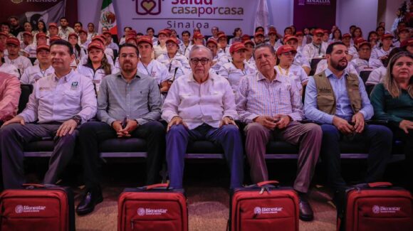 Desde el HGC, Rocha presencia ‘mañanera’ de Sheinbaum; presenta Salud Casa por Casa