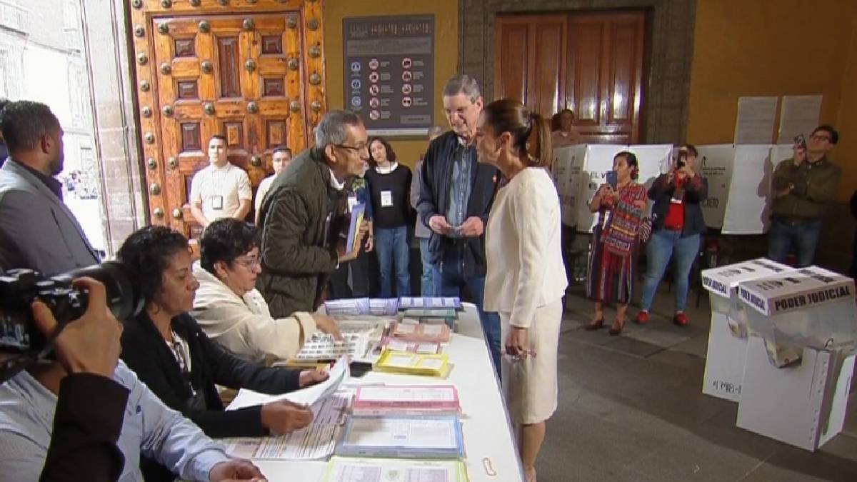 Emisión de voto de la presidenta Claudia Sheinbaum