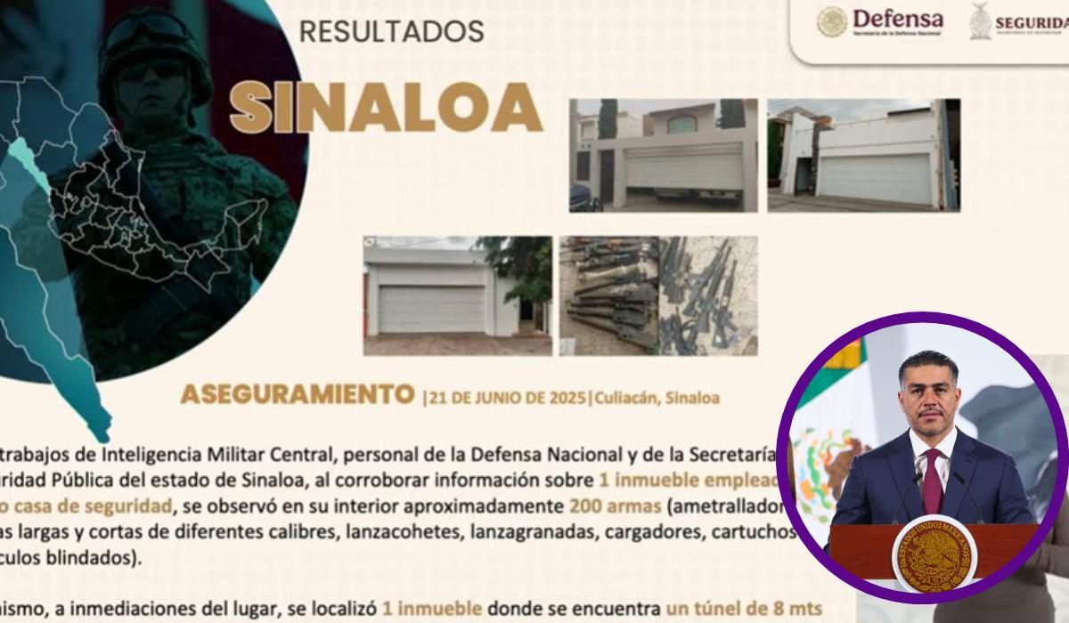 Datos del aseguramiento de casa de seguridad en Culiacán