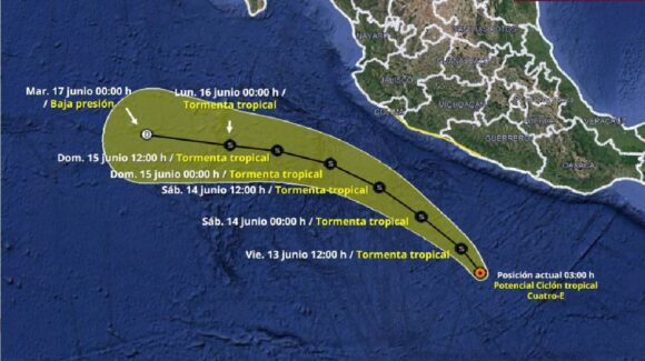¡Será una realidad! Para el mediodía de hoy, la tormenta tropical Dalila surgirá en el Pacífico
