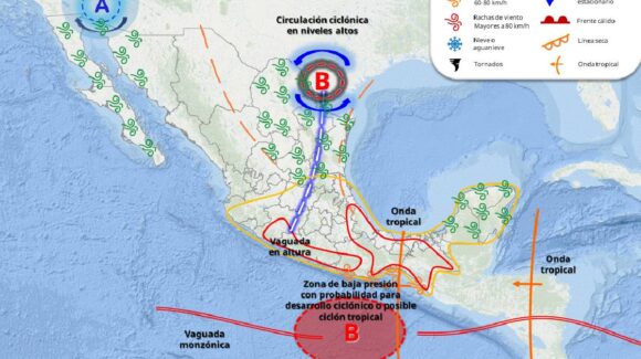 ¡Alcanza el 80%! Las probabilidades de que surja la tormenta Flossie en el Pacífico aumentan