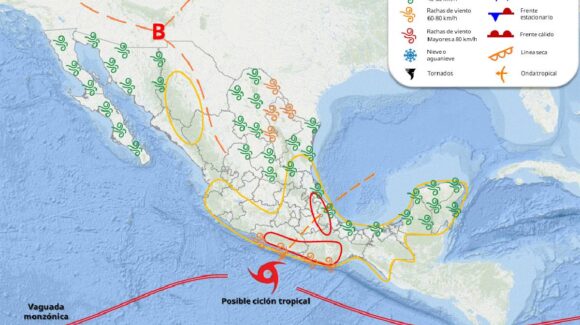 ¡Sería entre sábado y domingo! La nueva tormenta tropical Flossie surgiría frente a Guerrero