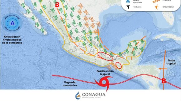 ¡Casi una realidad! La nueva tormenta Flossie estaría surgiendo el jueves en el Pacífico mexicano