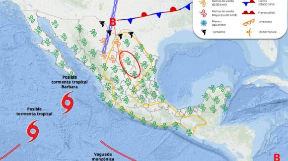 ¡Son dos! La tormenta tropical Cosme se une a Bárbara en el Pacífico y mantienen en alerta a Sinaloa