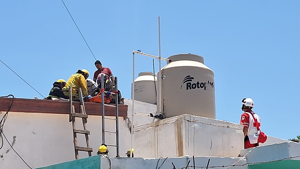 Trabajador sufre descarga eléctrica en la sindicatura de Culiacancito, Culiacán