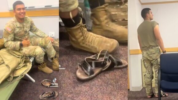 Un soldado en huaraches; joven de Guamúchil en el Ejército de EE.UU. se vuelve viral por portar calzado típico