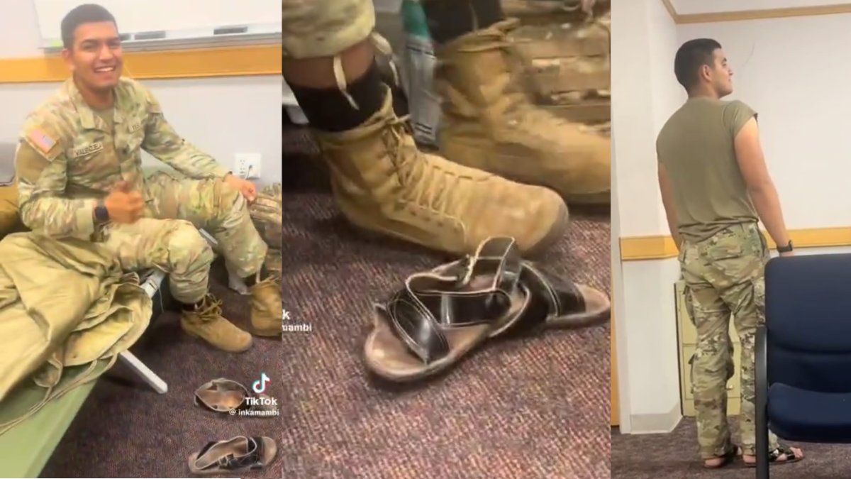 Un soldado en huaraches; joven de Guamúchil en el Ejército de EE.UU. se vuelve viral por portar calzado típico