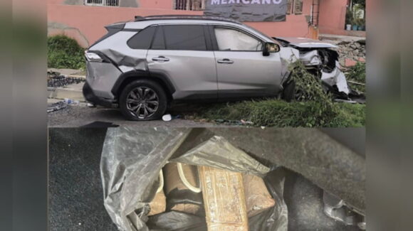 Se ‘brincaron’ punto de revisión y chocaron; aseguran camioneta con armas y explosivos en Culiacán