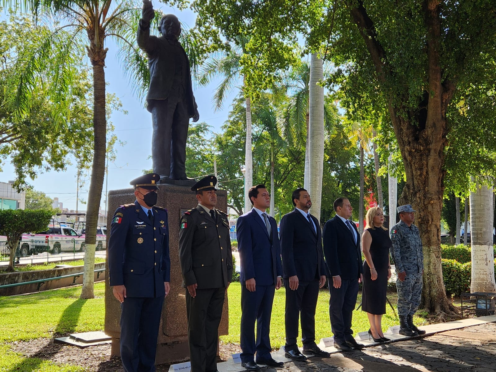 Con homenaje conmemoran el 153 aniversario luctuoso en memoria de Benito Juárez