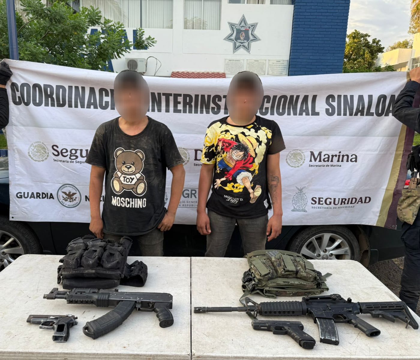 Detienen a dos personas con armamento en Navolato