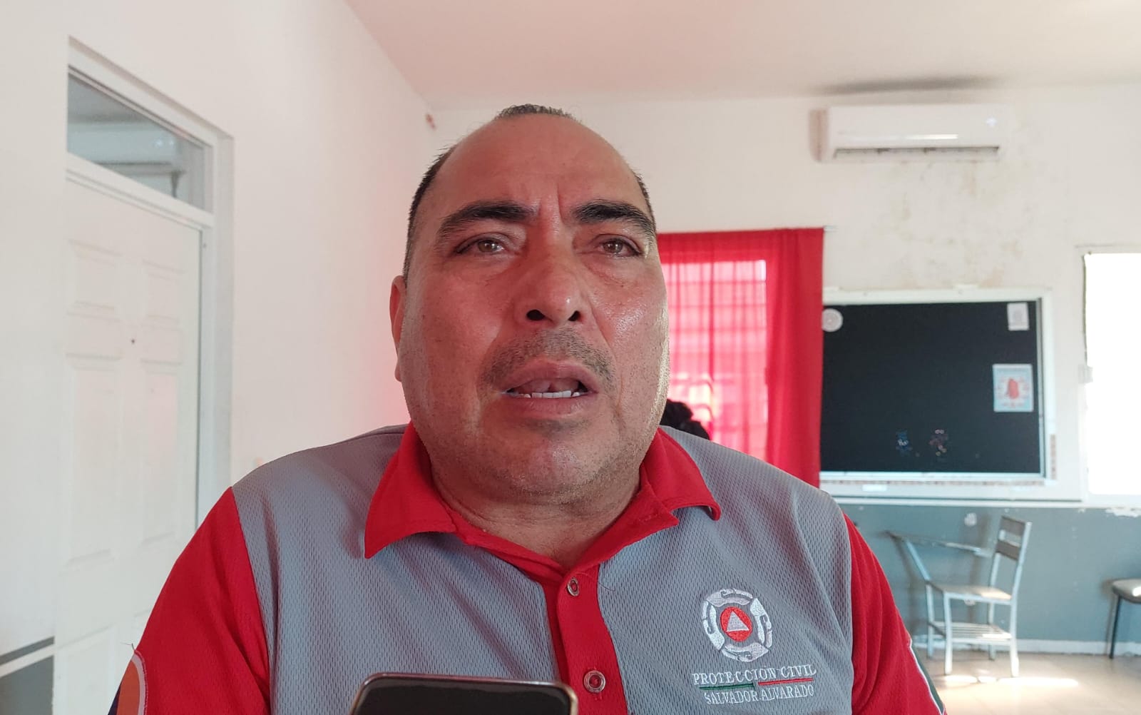 El coordinador de Protección Civil en Salvador Alvarado, José Carlos Espinoza Espinoza