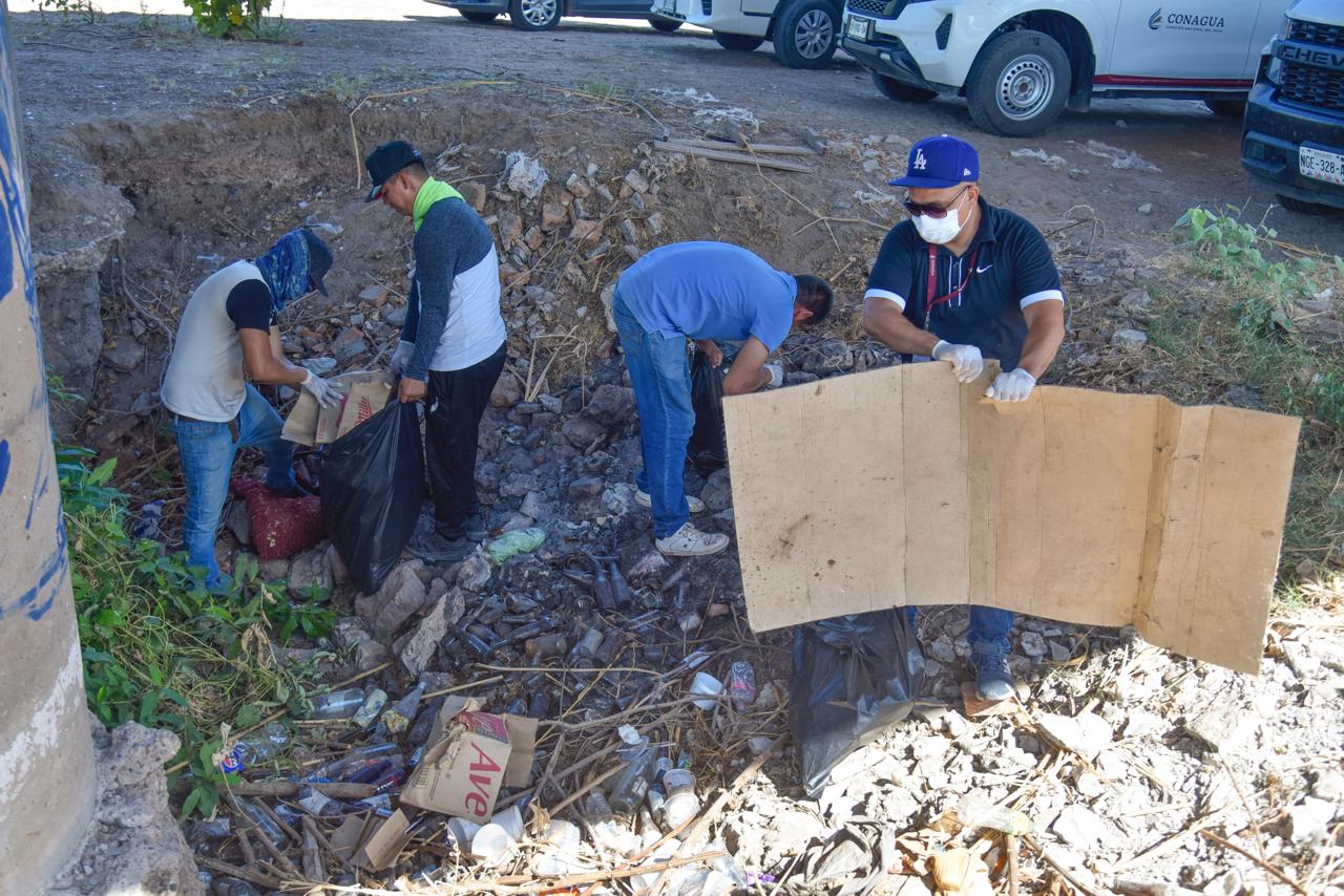 Emprenden la Cuarta jornada de limpieza y de conciencia ambiental en el Río Fuerte en Ahome