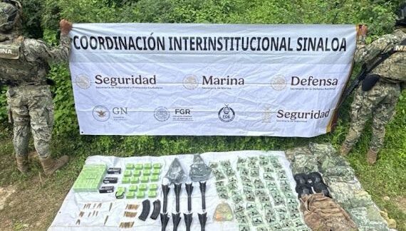 En Concordia decomisan arsenal, explosivos y droga en golpe al crimen organizado