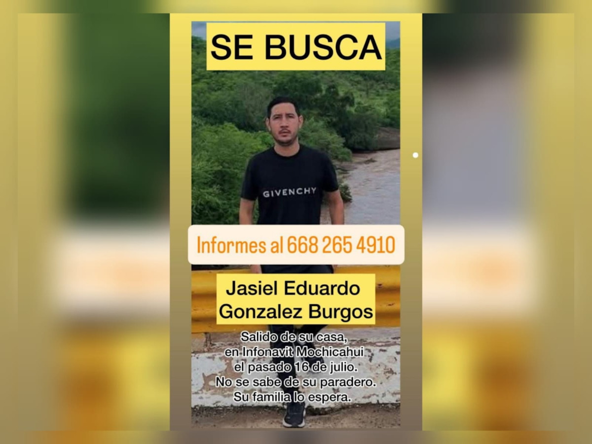 Jasiel Eduardo es buscado por sus familiares, desapareció el Los Mochis