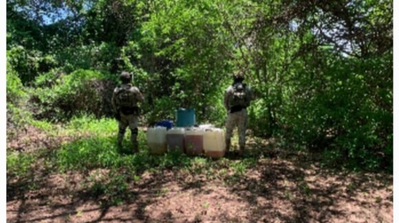 Militares destruyen 3 áreas de concentración de sustancias para elaborar droga en Culiacán y Cosalá