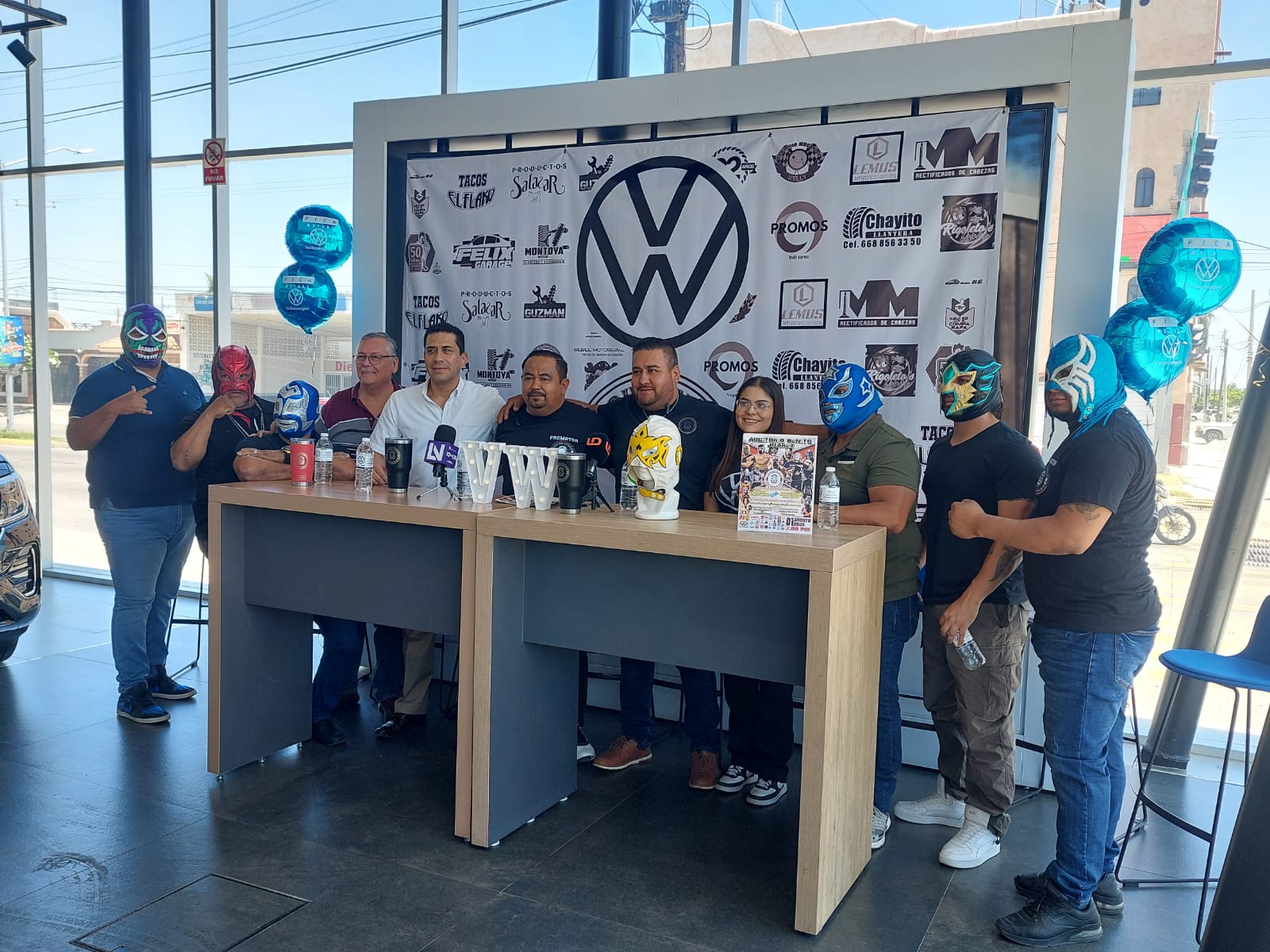 Presentan cartelera de función de Lucha Libre en Los Mochis
