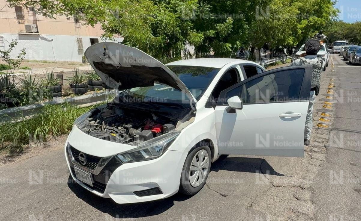 Tras persecución aseguran vehículo con reporte de robo en Culiacán
