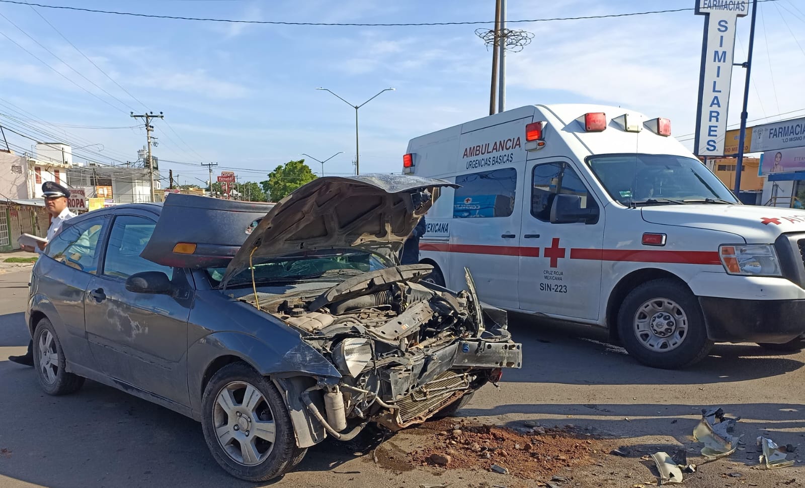 Encontronazo en el sector Barrancos de Culiacán deja una mujer lesionada