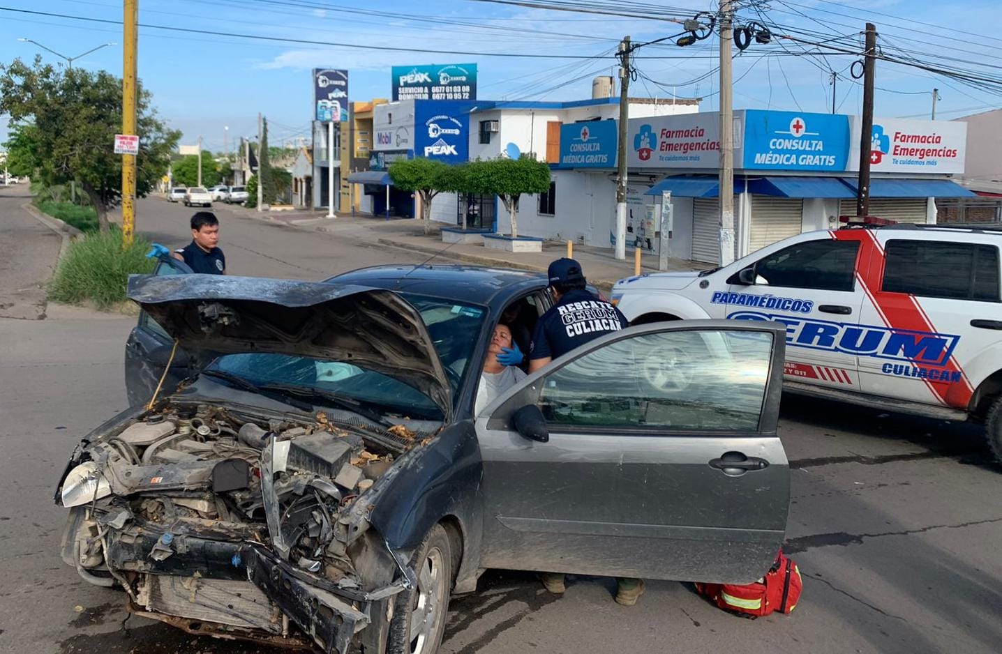Encontronazo en el sector Barrancos de Culiacán deja una mujer lesionada