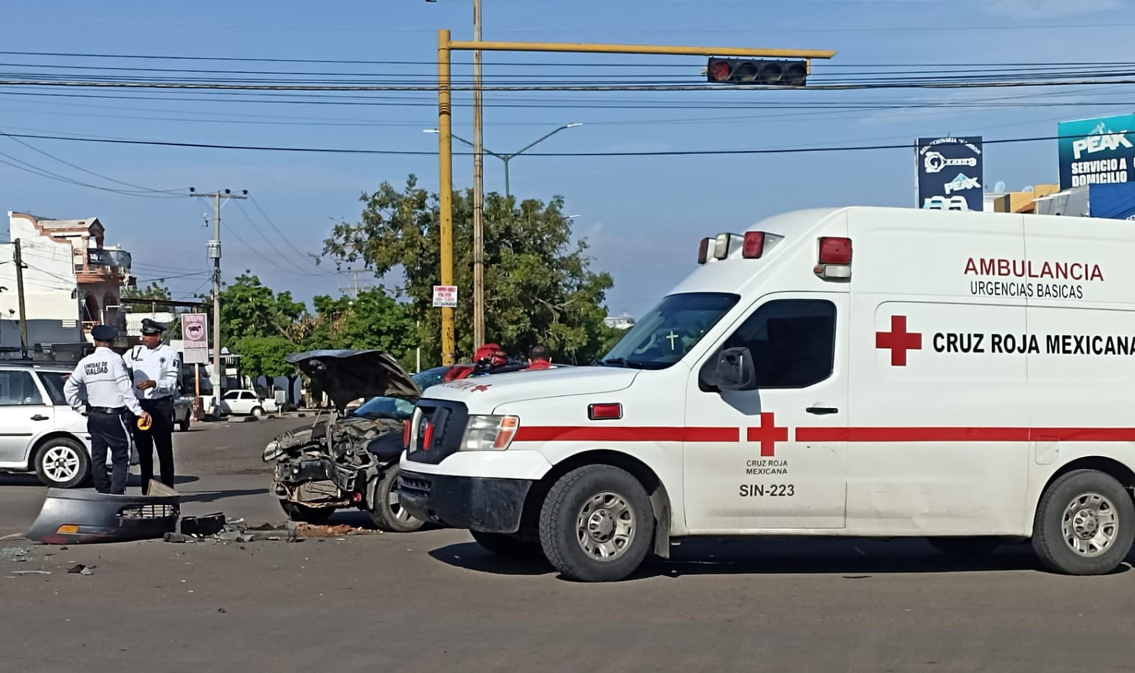 Encontronazo en el sector Barrancos de Culiacán deja una mujer lesionada