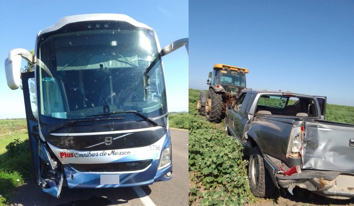 Choque por alcance en la autopista Mazatlán-Culiacán
